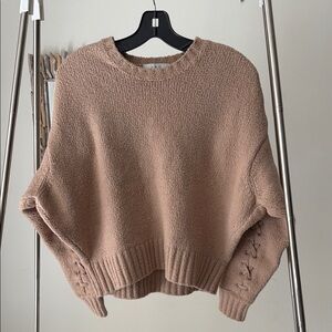 IRO Cropped Bateau Neckline Sweater Neutrals